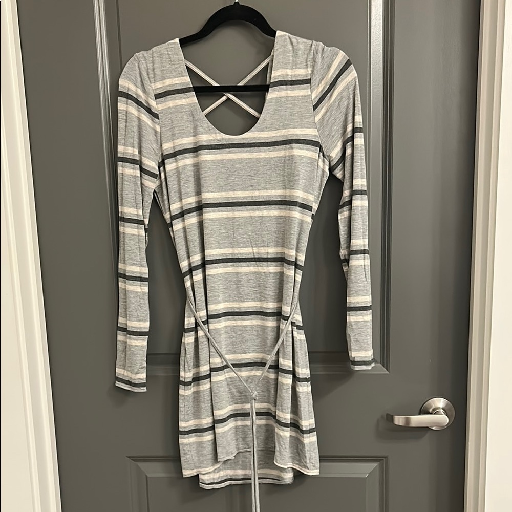 Chaser Striped Gray Dress NWT